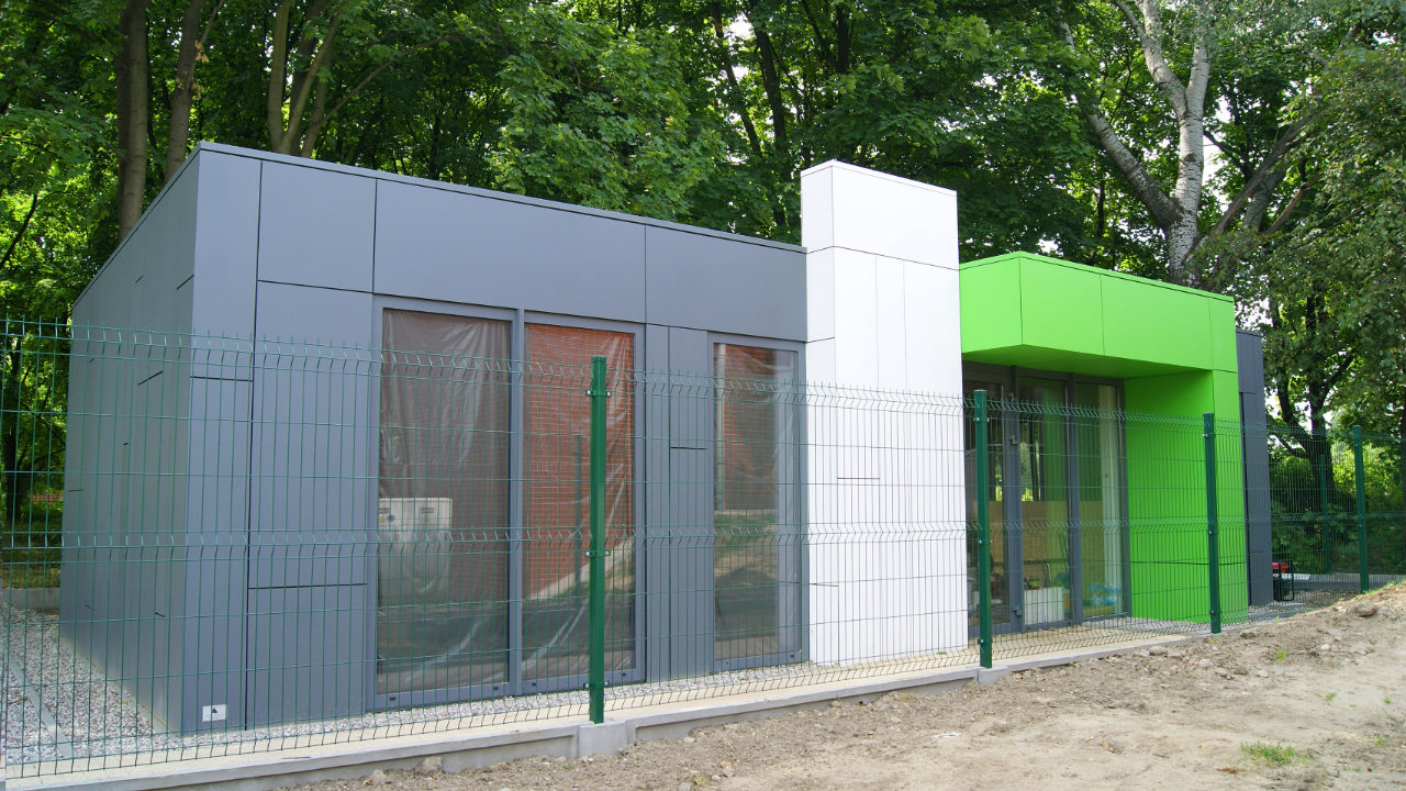 Pawilon biurowy, Biuro sprzedaży mieszkań Profit Development 72m2 - widok 1