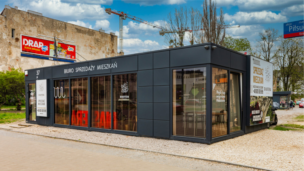 Container office, Diasfera sales office 72m2 - view 1