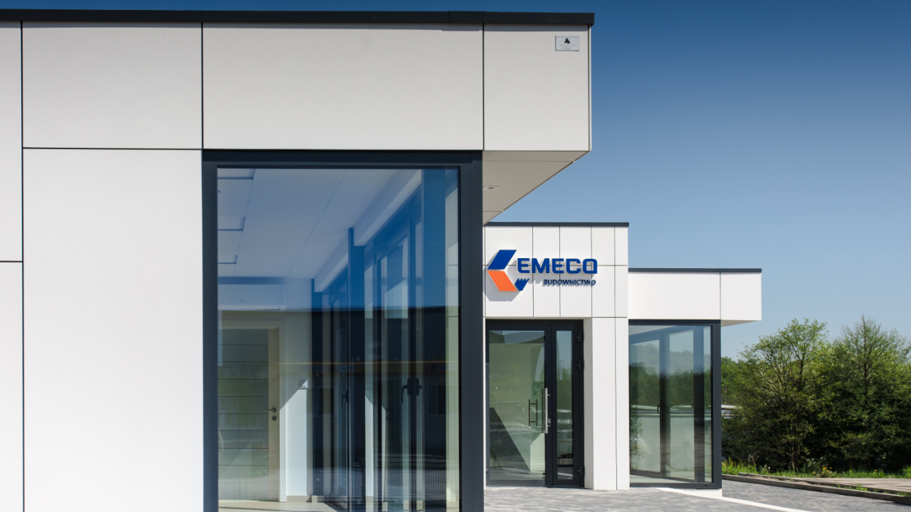 Pawilon biurowy, Biuro firmy Emeco 198m2, Elewacje Equitone - widok 7