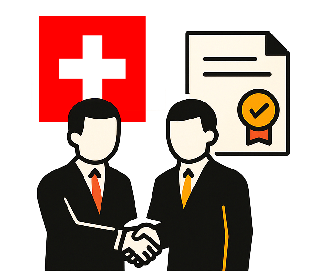 Lizenzierter Vertriebspartner (Unternehmen mit Sitz in der Schweiz)
