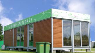 Container office, Zielona Italia apartment sales office 75m2 - view 2