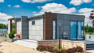 Prefabricated shop, Bruk-Bet company shop 45m2, Skierniewice - view 6