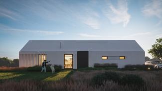 Modular House, Modern type residential house "Modular Barn" 126m2, view - 4