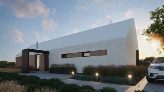 Modular Home, Modern type residential house "Modular Barn" 126m2, view - 2