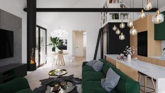 Modular House, Modern type residential house "Modular Barn" 126m2, view - 3